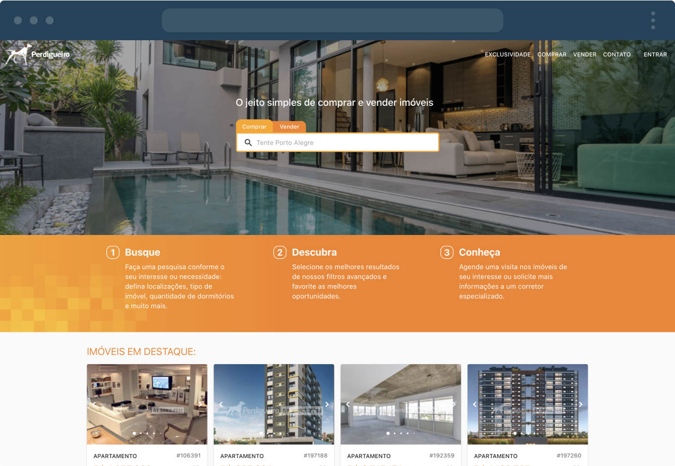 imagem do site do cliente